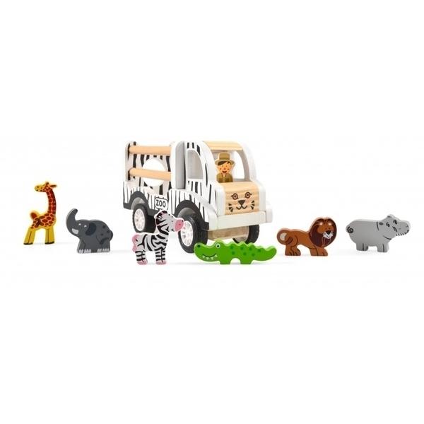 Camion Zoo + 6 animaux en bois - BB&CO