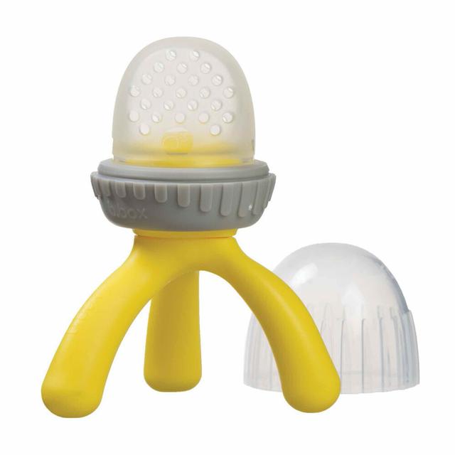 Sucette grignoteuse bébé en silicone innovante Jaune