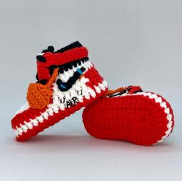 Baby Crochet Sneakers - Aj1 O-w Chicago