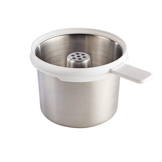 Panier de cuisson inox pour féculents blanc