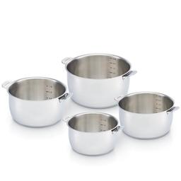 Set de 4 corps de casserole de 14 à 20 cm sans poignée