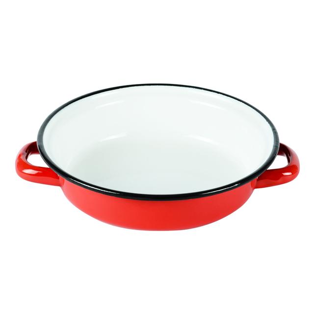 Plat à œuf émaillé  14 cm rouge