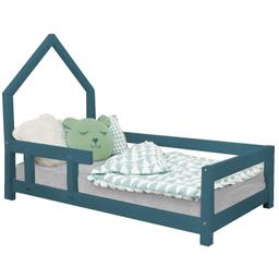 Lit cabane enfant POPPI 80 x 160 vert pétrole 2