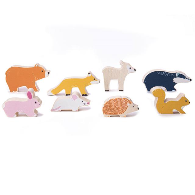 Animaux en bois - set de huit - - BIGJIGS