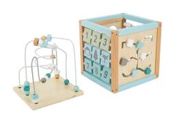 Cube d'activité en bois - Jeu 1 an pour motricité bébé