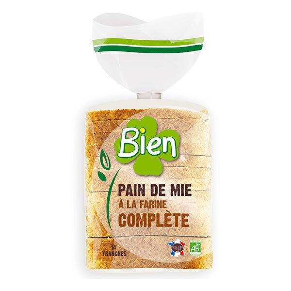 Pain de mie tranché farine complète 500g