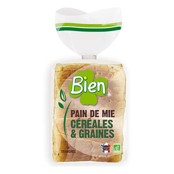 Pain de mie tranché céréales et graines 500g