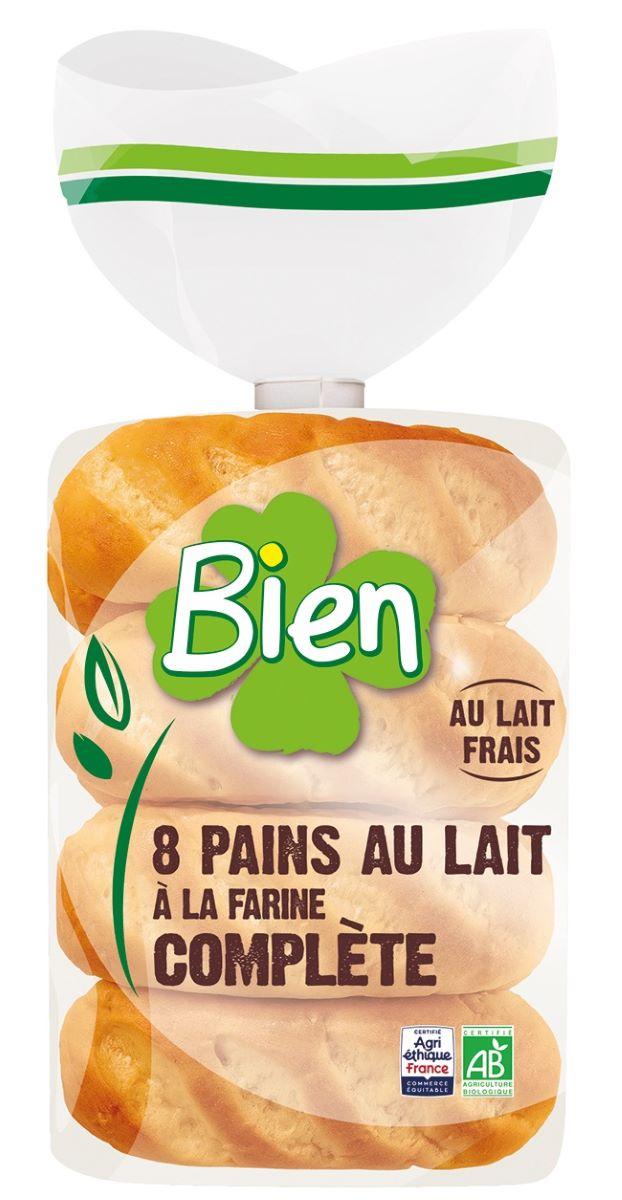 Pain au lait à la farine complète x 8