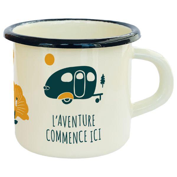 Mug Camper Caravane en Acier Emaillé 380ml