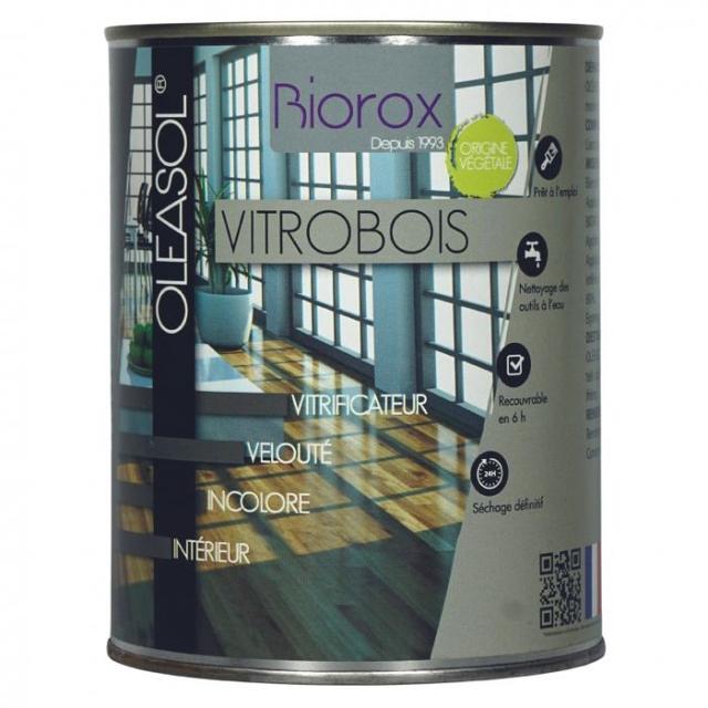 1L-Vitrificateur incolore pour bois aspect MAT Biorox (1L/10m2)