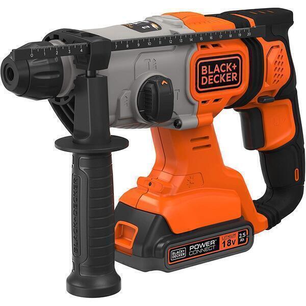 Marteau 18V SDS-Plus avec 2 batteries 2,5Ah BLACK+DECKER