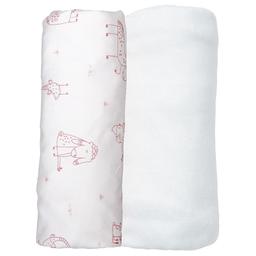 Lot de 2 draps housses jersey 40x80 cm