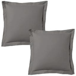 Lot de 2 taies d'oreiller 63x63 cm satin de coton