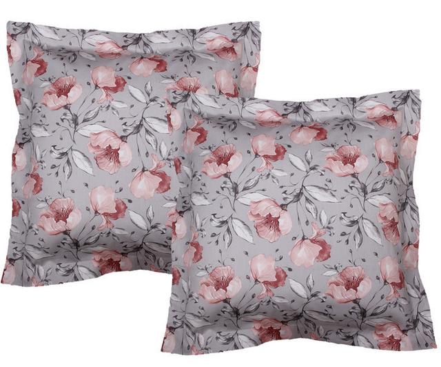 Lot de 2 taies d'oreiller 63x63 cm satin de coton