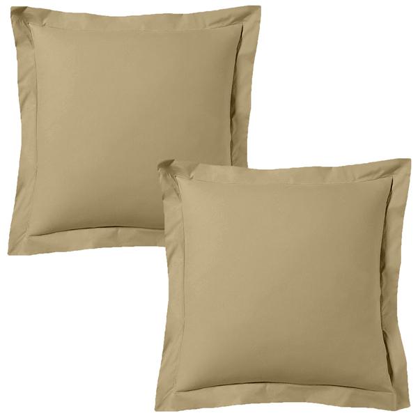 Lot de 2 taies d'oreiller 63x63 cm satin de coton