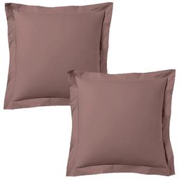 Lot de 2 taies d'oreiller 63x63 cm satin de coton