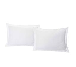 Lot de 2 taies d'oreiller satin de coton rayé 50x70 cm