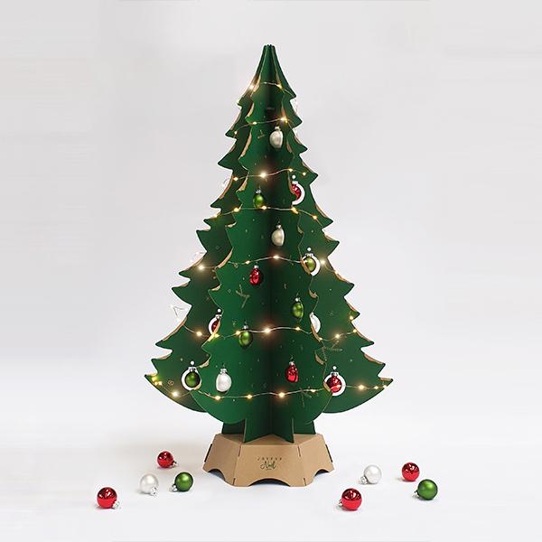 Sapin de Noël eco-responsable / coul. verte / 80cm de haut