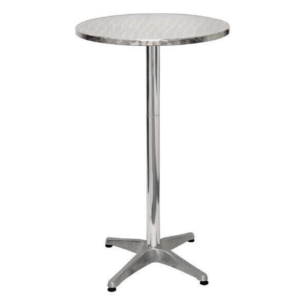 Mange-debout plateau inox pied aluminium - Bolero 600 mm