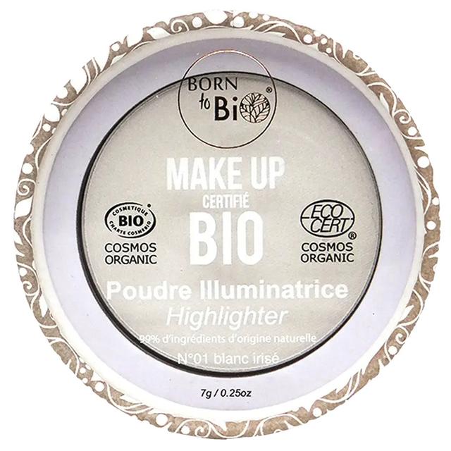 Poudre illuminatrice (highlighter) 01 blanc irisé 7g born to bio