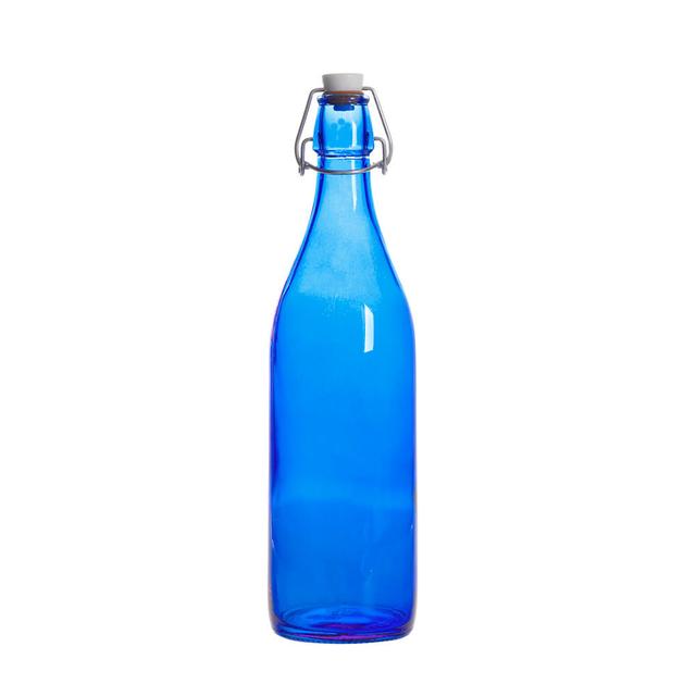 Bouteille à limonade avec son bouchon mécanique Giara 1 l bleu