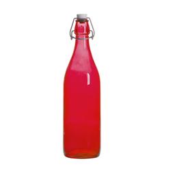 Bouteille à limonade avec son bouchon mécanique 1 l rouge