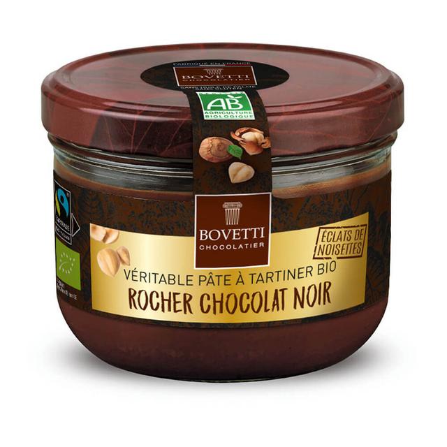 Pâte à tartiner noisettes chocolat noir rocher 200g