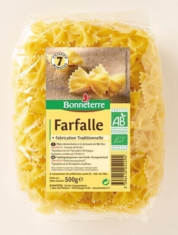 Pâtes farfalle papillons 500g