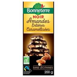 Tablette chocolat noir aux amandes entières caramélisées 200g