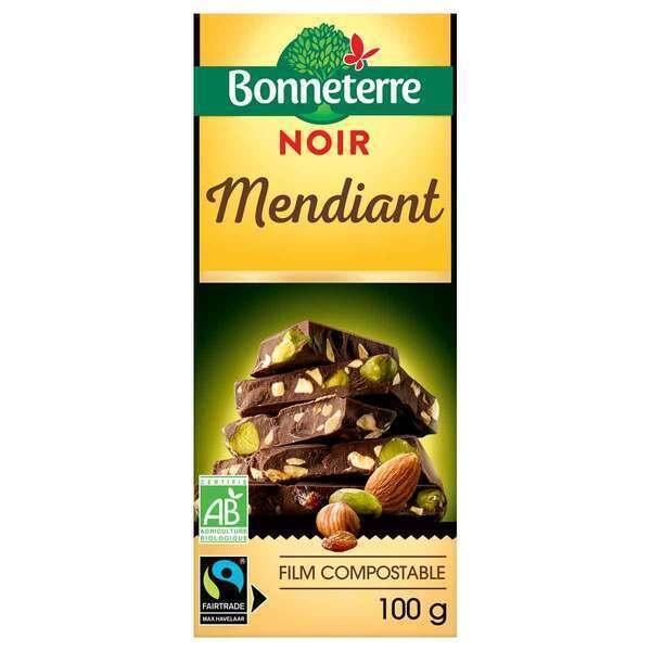 Tablette chocolat Noir Mendiant 100g