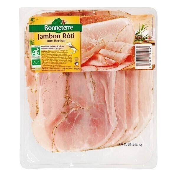 Jambon rôti aux herbes origine Italie 100g