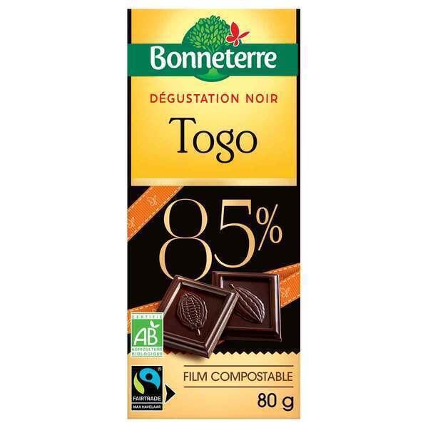 Tablette chocolat noir 85% du Togo 80g