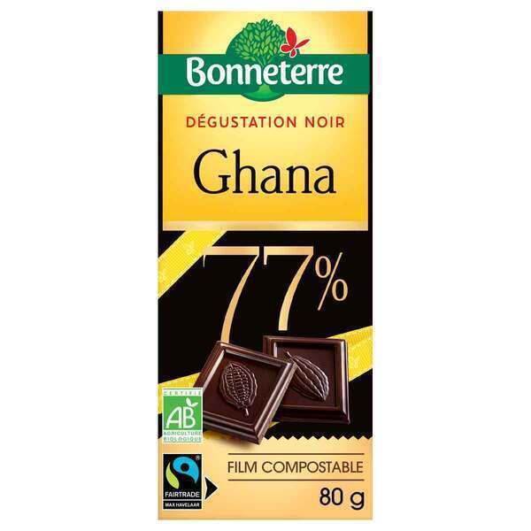 Tablette chocolat noir 77% du Ghana 80g