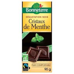 Tablette chocolat noir cristaux menthe 90g