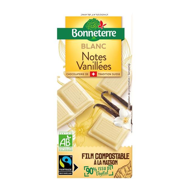 Chocolat blanc aux notes vanillées 80g