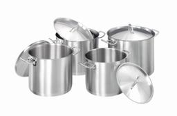 Set 4 Marmites Inox avec Couvercles - Induction - Bartscher