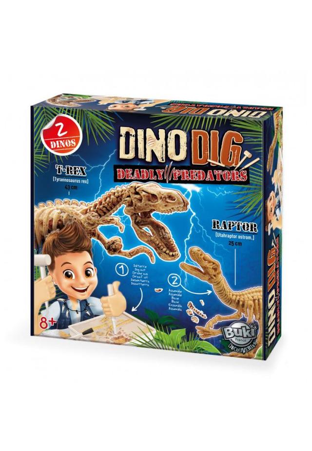 Dino dig Tyrannosaure et velociraptor