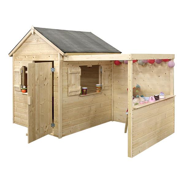 Cabane avec pergola fermée pour enfants ALPAGA