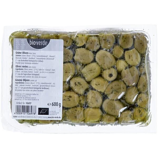 Olives vertes sans noyau 600g