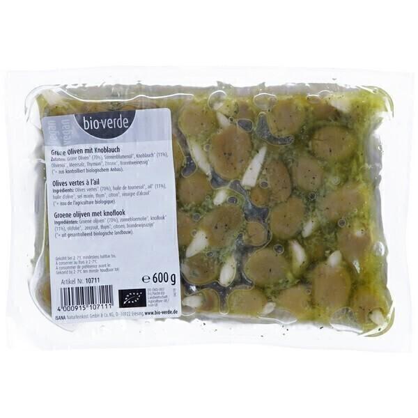 Olives vertes farcies à l'ail 600g