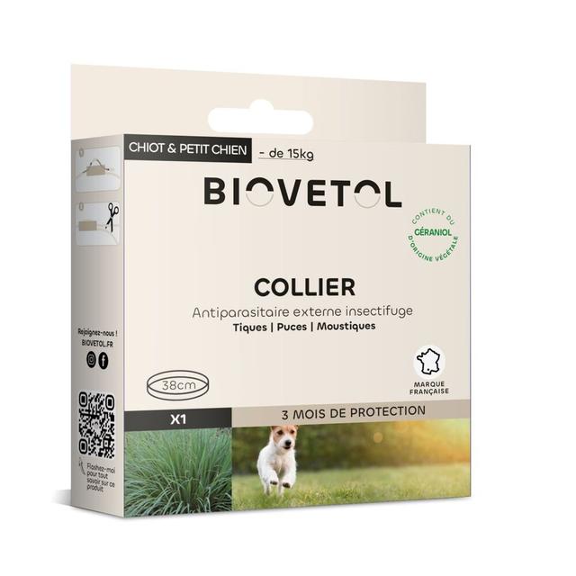 Collier antiparasitaire géraniol petit chien