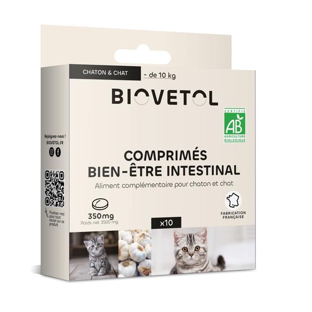 Etui 10 comprimés Bien-être intestinal chaton et chat Bio