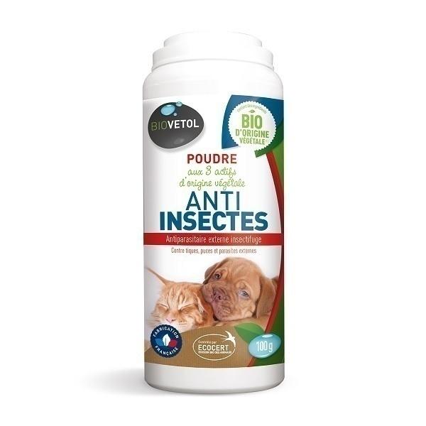 Poudre antiparasitaire chien et chat Bio 100g