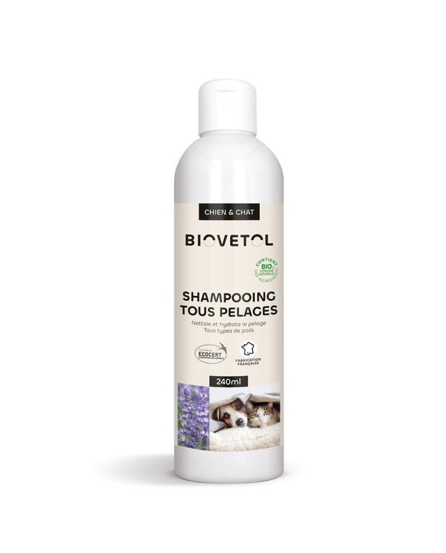 Shampooing tous pelages chien et chat Bio 240ml