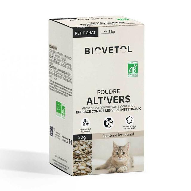 Poudre Alt'Vers pour petit chat jusqu'à 5kg - contre les vers