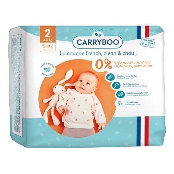 30 Couches T2 (3-6kg) Dermo-Sensitives à Motifs