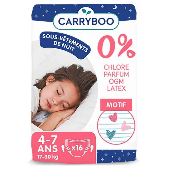 16 sous-vêtements de nuit absorbants Filles 4-7 ans