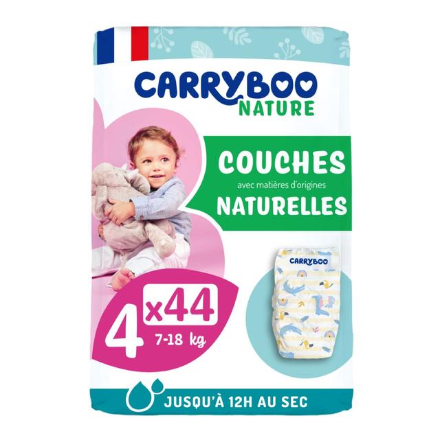 44 Couches écologiques chou avec voile naturelle T4 (7-18kg)