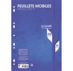 Feuillets mobiles s/film 21x29,7 200p Q.5x5 80g