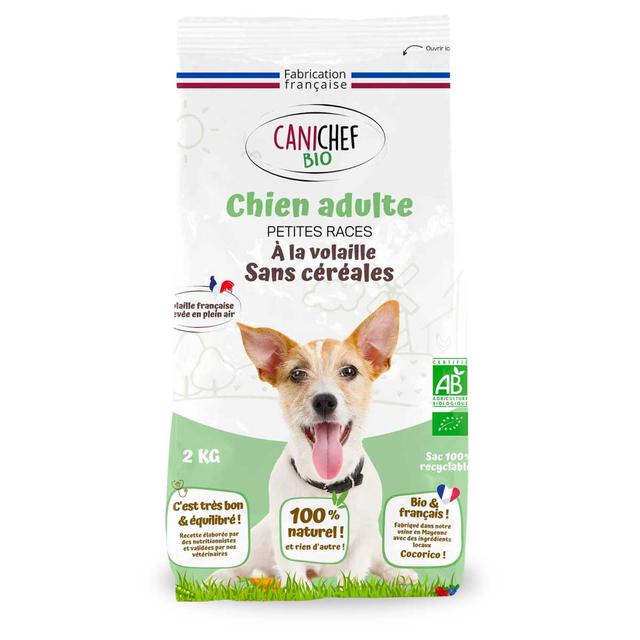 Croquettes sans céréales chien petite race Volaille 2kg